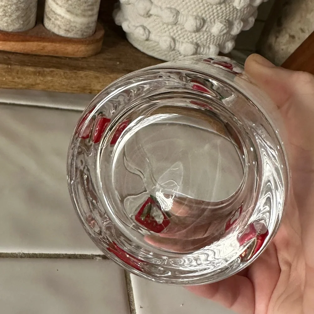 Christmas Present Juice Icon Glass NWOT